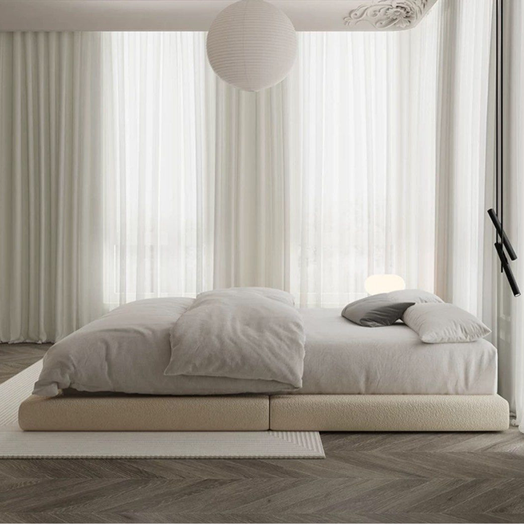 SHEN Modern Boucle Platform Bedframe