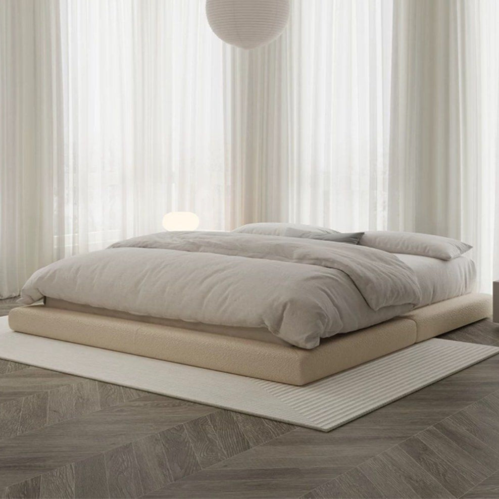 SHEN Modern Boucle Platform Bedframe