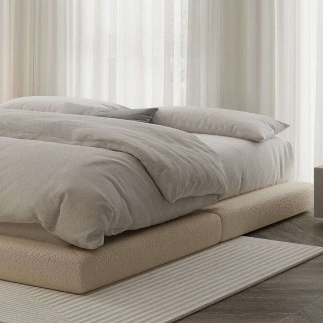 SHEN Modern Boucle Platform Bedframe