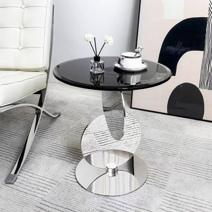 TITUS Modern Glass Side Table