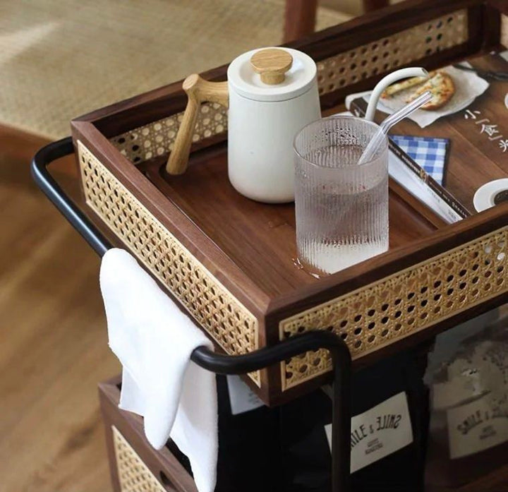 SINCER Rattan Bar Cart