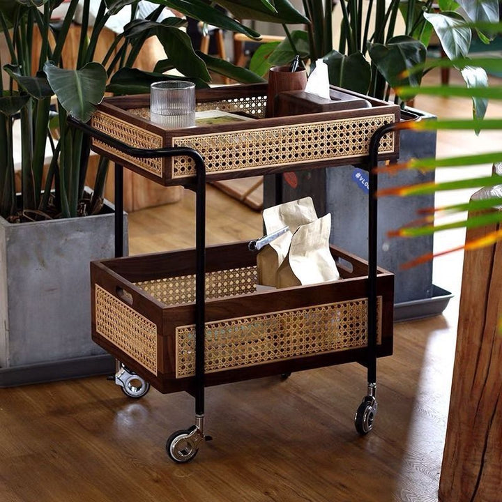 SINCER Rattan Bar Cart