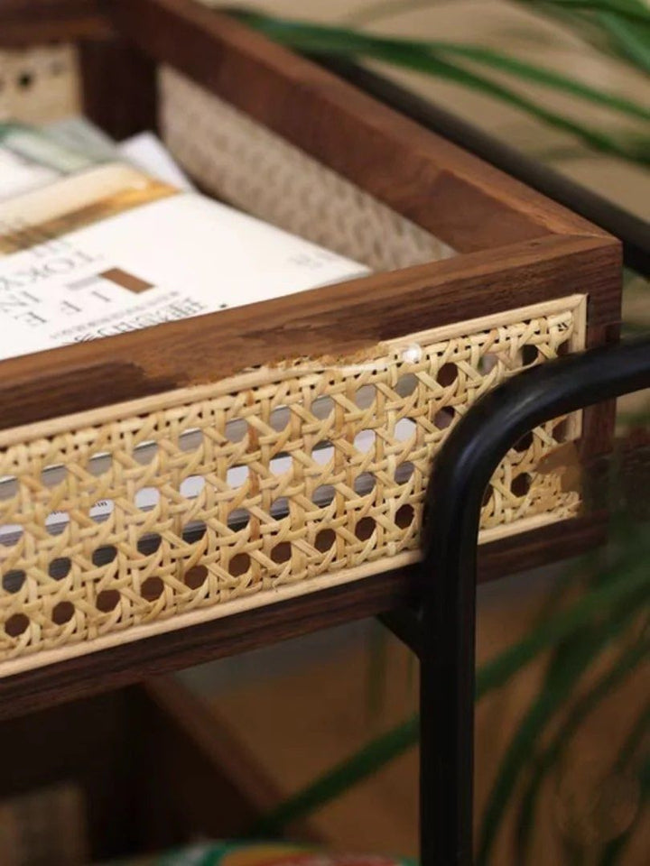 SINCER Rattan Bar Cart