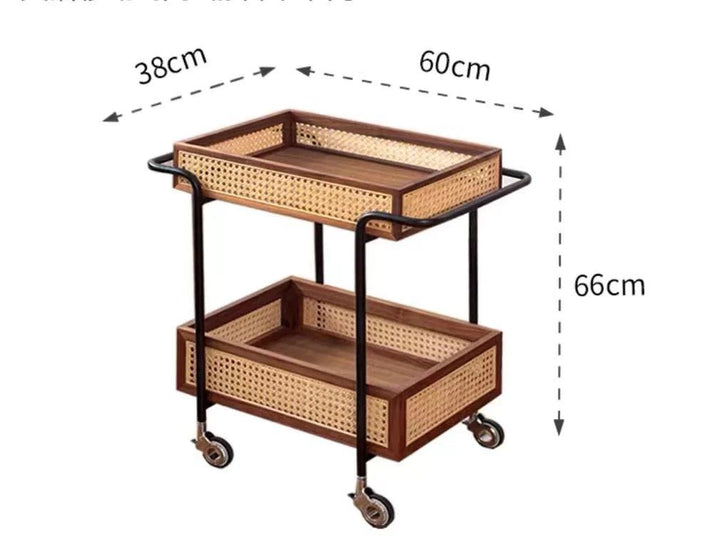 SINCER Rattan Bar Cart
