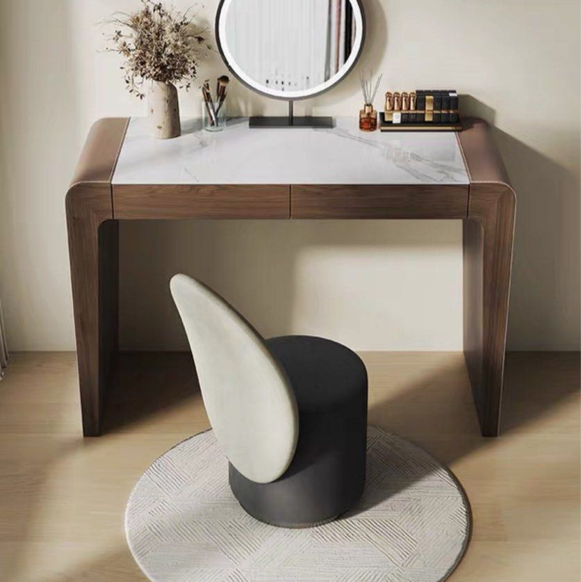 SKYTAL Modern Walnut Vanity Table