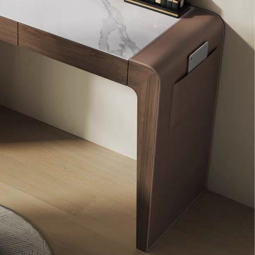 SKYTAL Modern Walnut Vanity Table