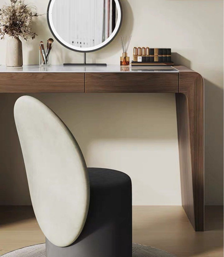 SKYTAL Modern Walnut Vanity Table