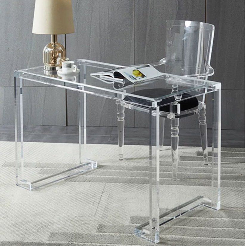CAELUS Modern Clear Glass Desk