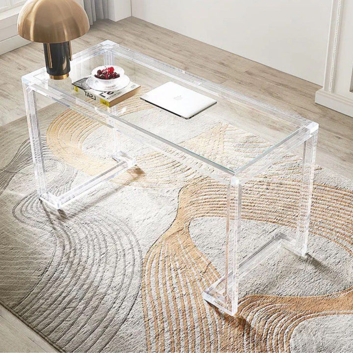 CAELUS Modern Clear Glass Desk