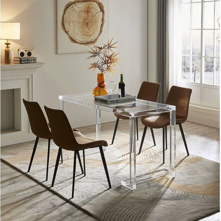 CAELUS Modern Clear Glass Desk