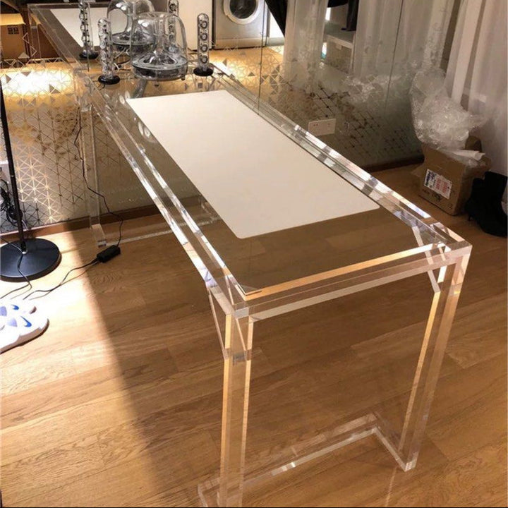 CAELUS Modern Clear Glass Desk