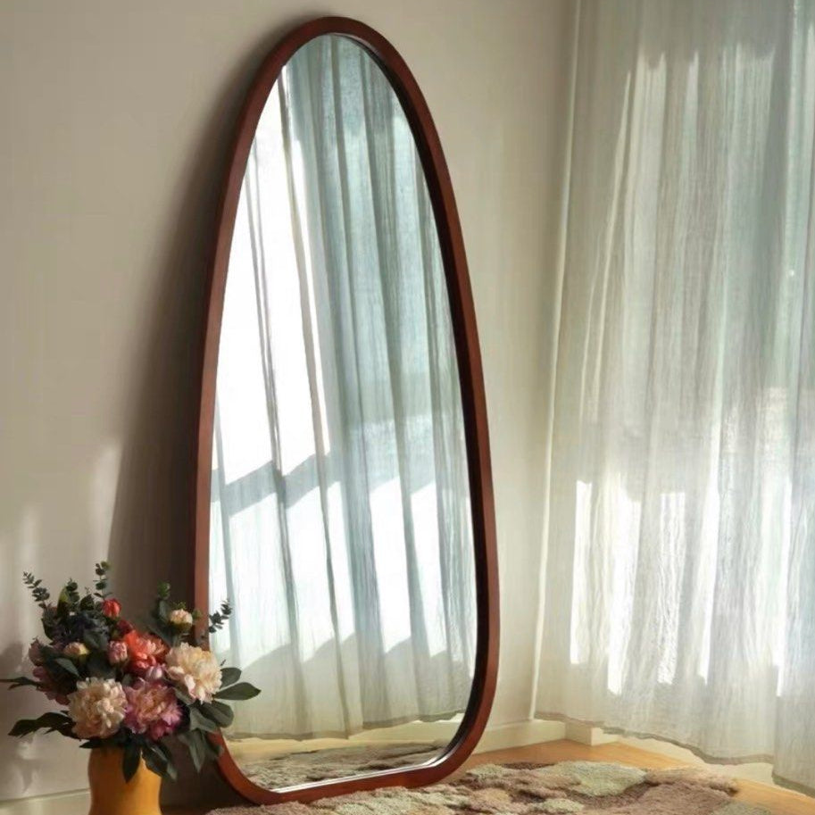 SOL Modern Pine Wood Standing Mirror