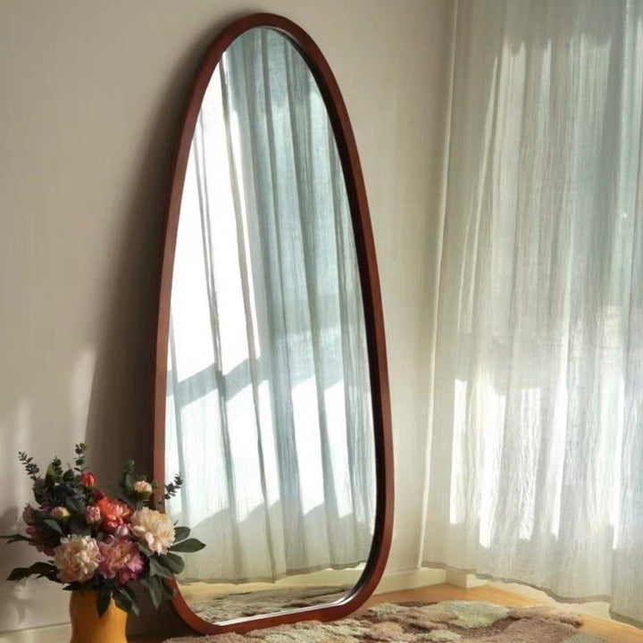 SOL Modern Pine Wood Standing Mirror