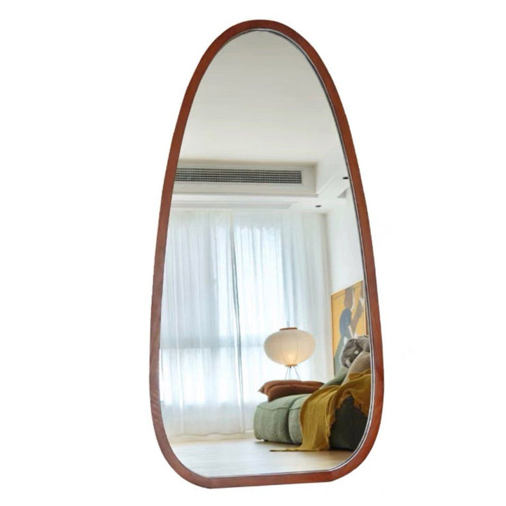 SOL Modern Pine Wood Standing Mirror
