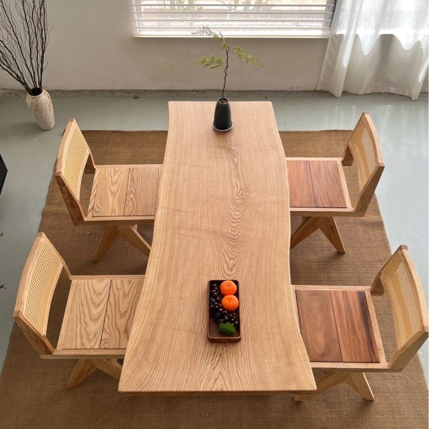 Solid Oak Wood Dining Table Slabs