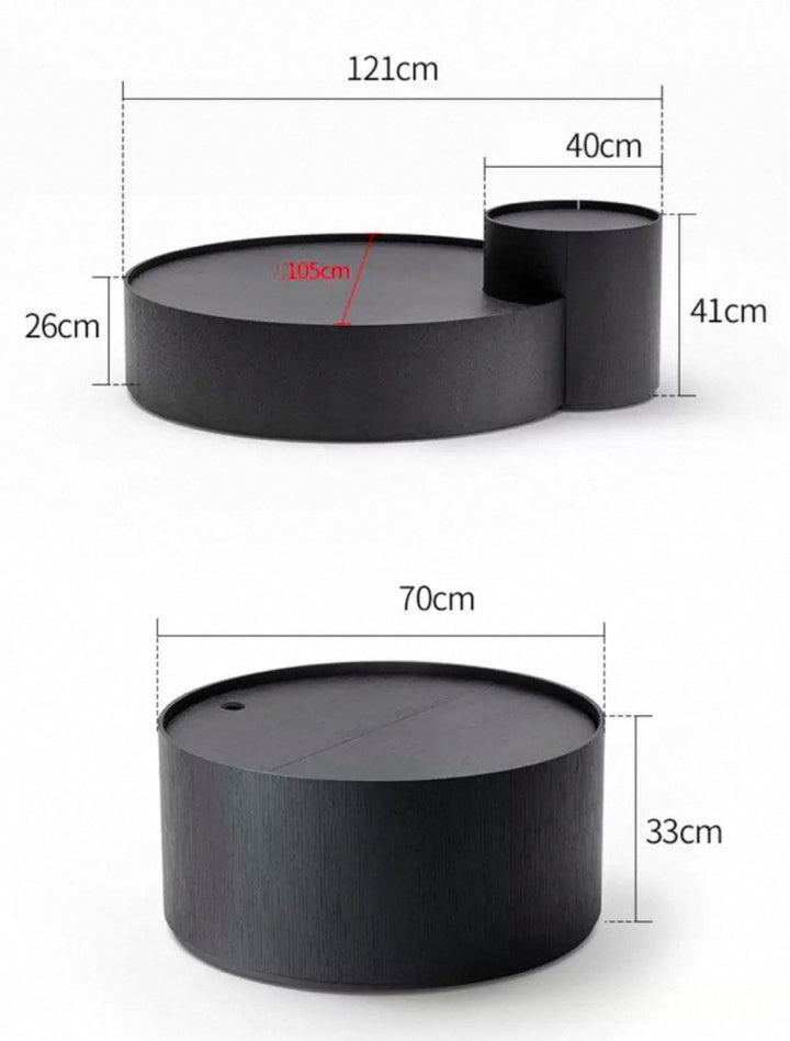 SOLO Modern Round Nesting Coffee Table