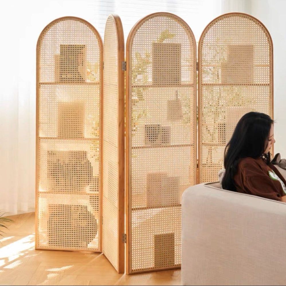 SONA Rattan Bookshelf Partition