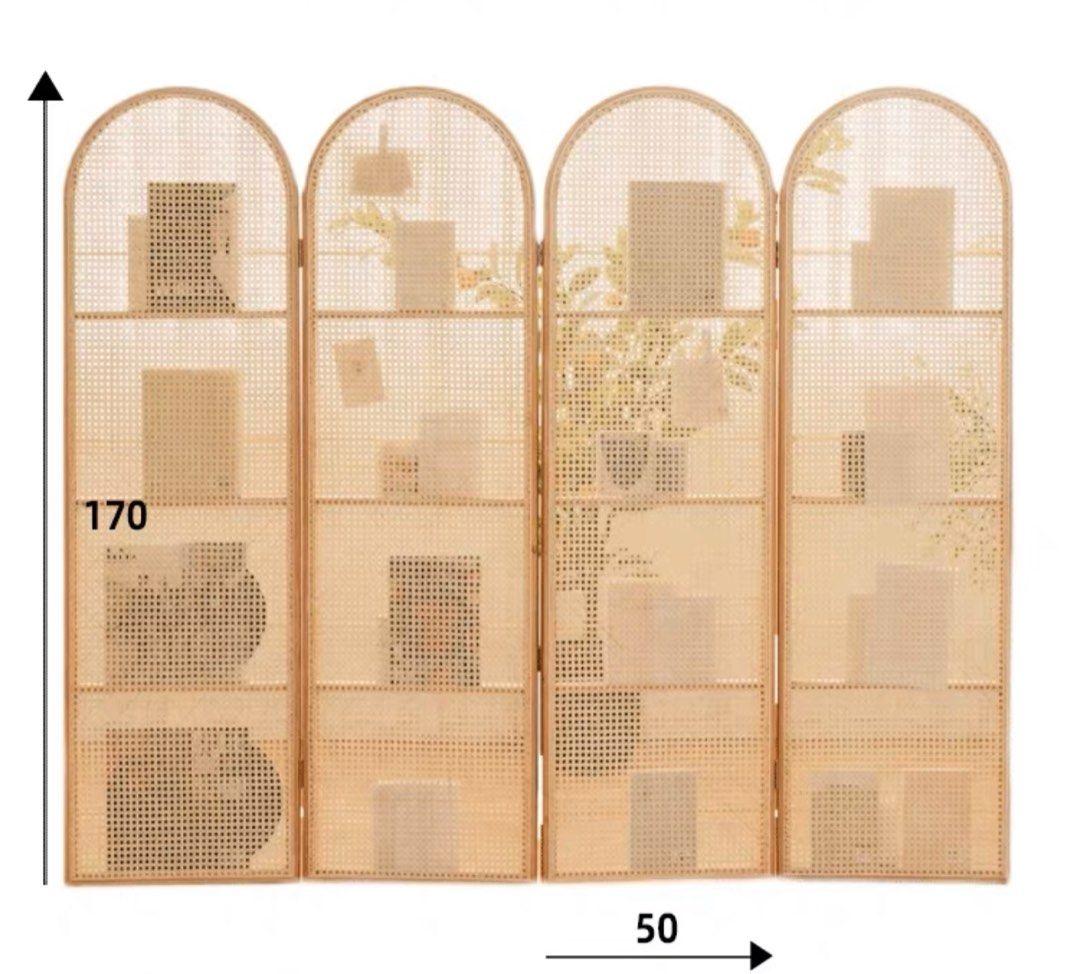 SONA Rattan Bookshelf Partition