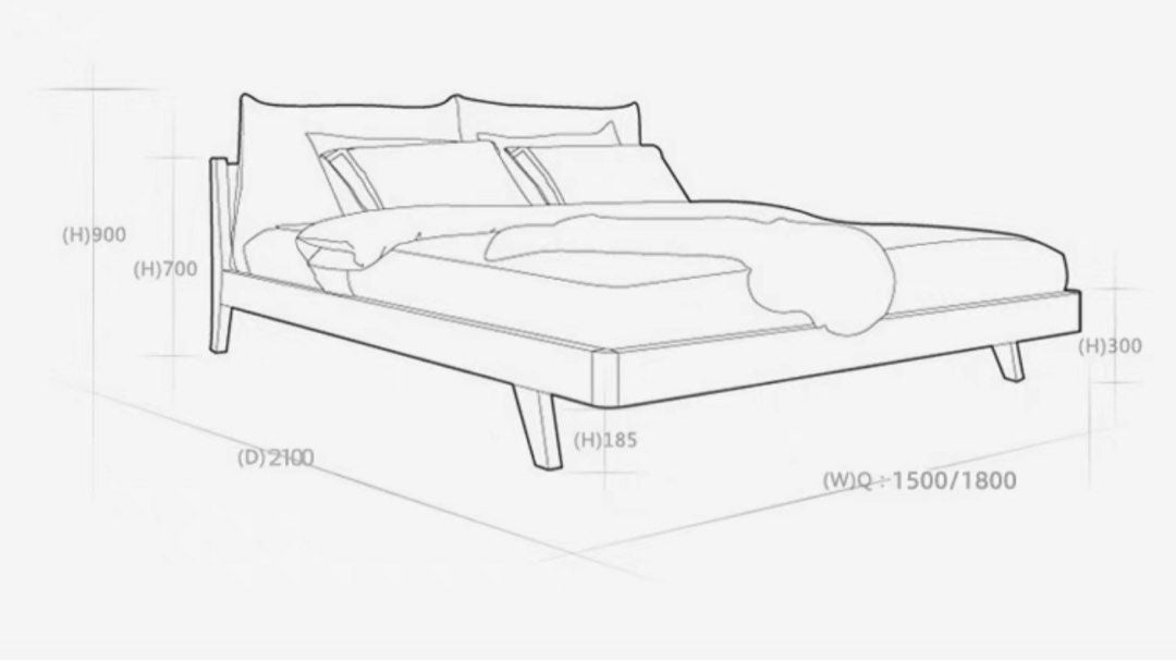 SOVOM Scandinavian Bedframe