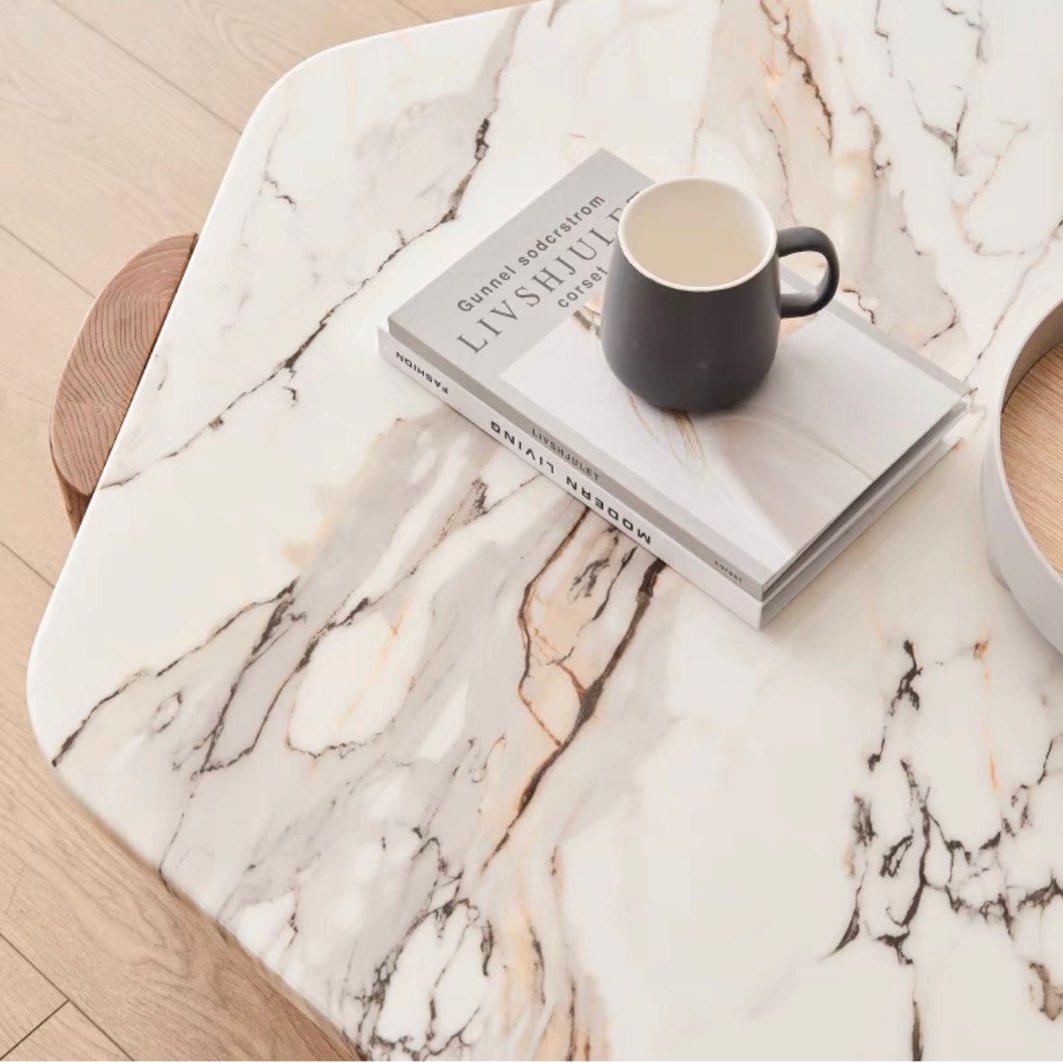 STRICKLAND Modern Marble Coffee Table