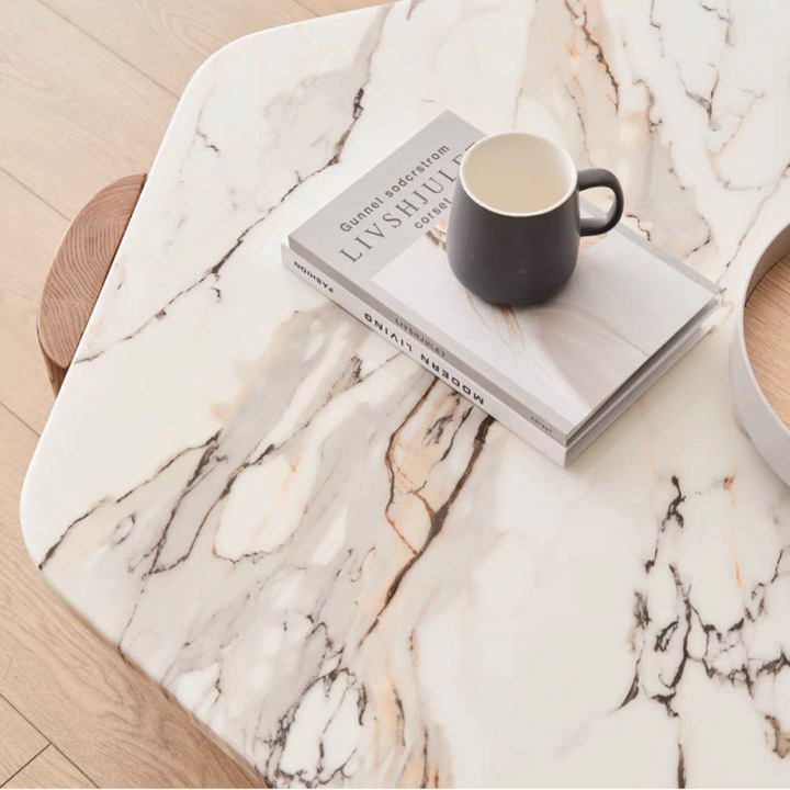STRICKLAND Modern Marble Coffee Table