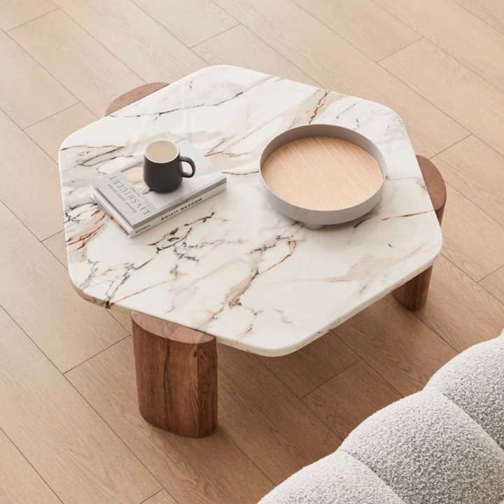 STRICKLAND Modern Marble Coffee Table