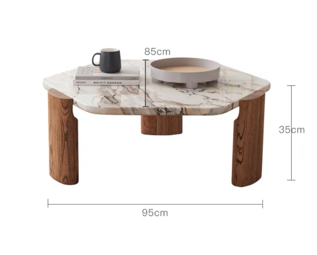 STRICKLAND Modern Marble Coffee Table