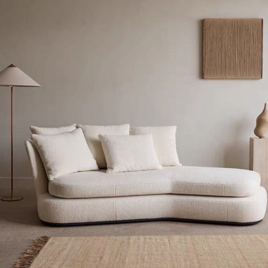 SOLENE Modern Fabric Chaise Sofa