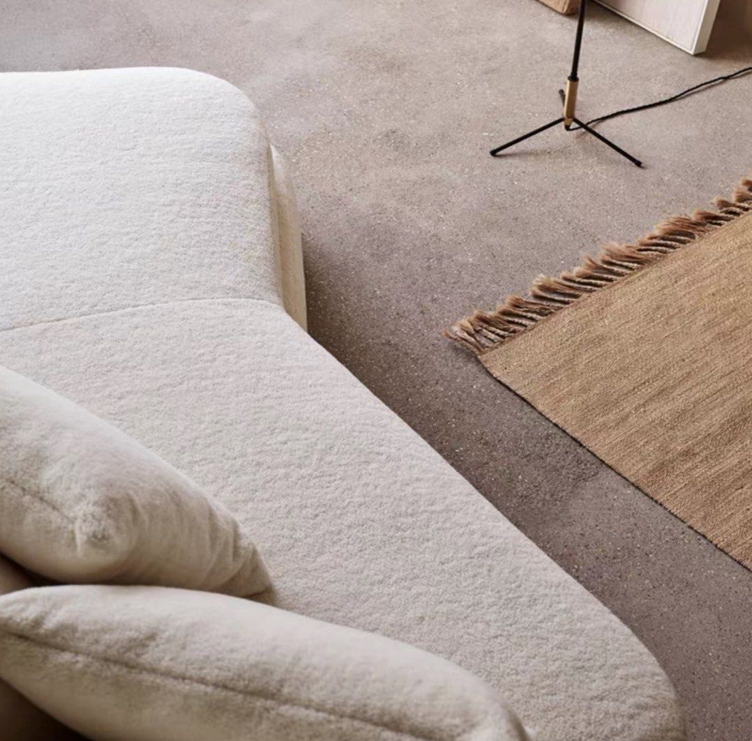 SOLENE Modern Fabric Chaise Sofa