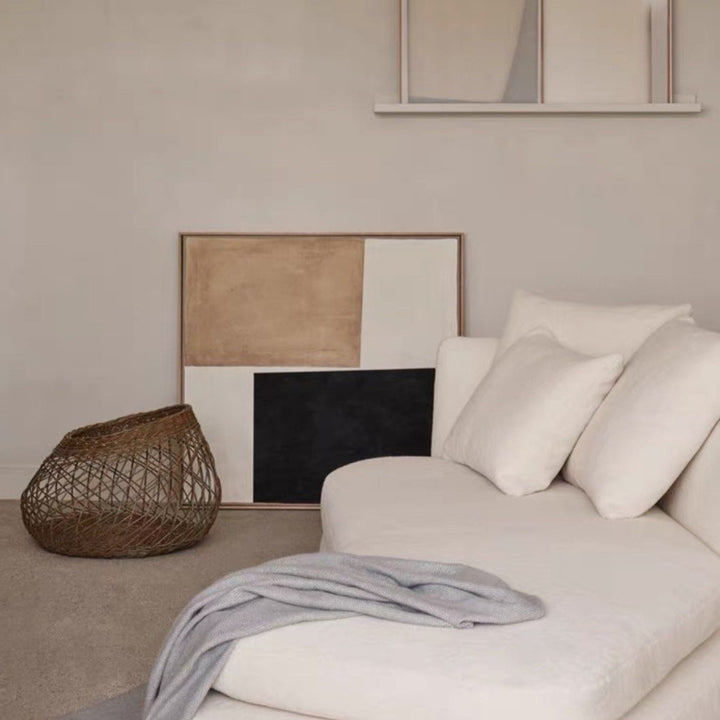 SOLENE Modern Fabric Chaise Sofa