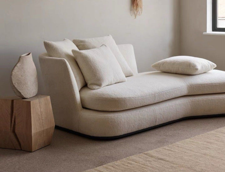 SOLENE Modern Fabric Chaise Sofa