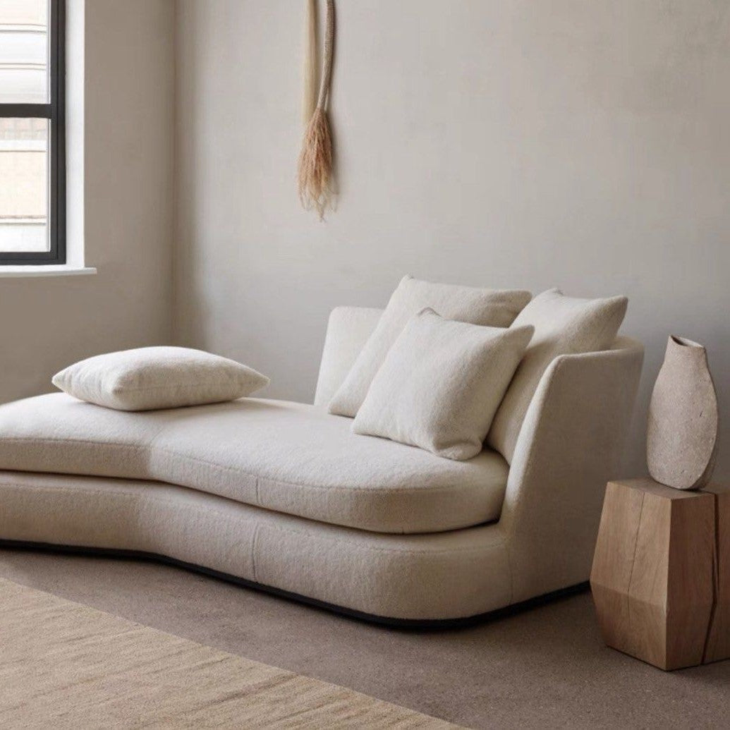 SOLENE Modern Fabric Chaise Sofa