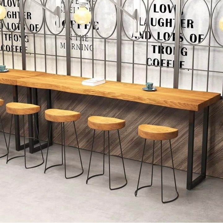 CALFERS Rustic Wooden Bar Table & Stool