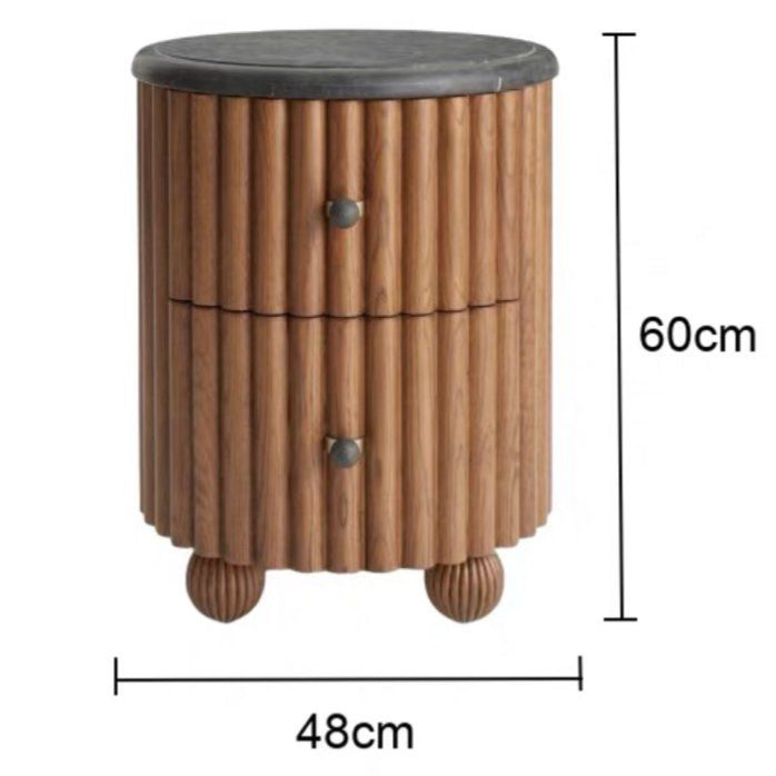 STARRA Modern Fluted Bedside Table