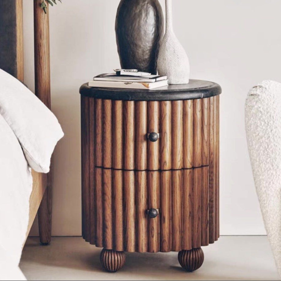 STARRA Modern Fluted Bedside Table