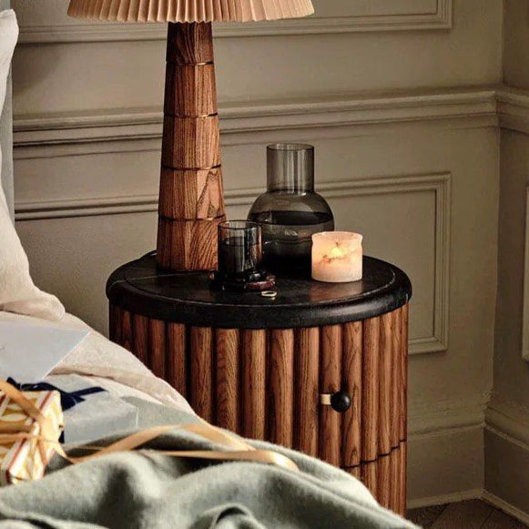 STARRA Modern Fluted Bedside Table