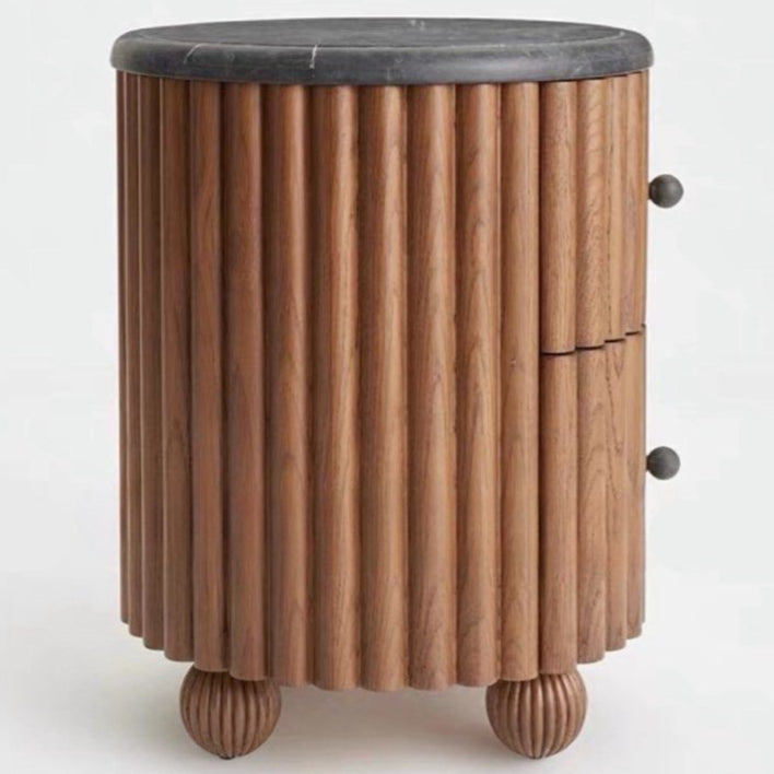 STARRA Modern Fluted Bedside Table