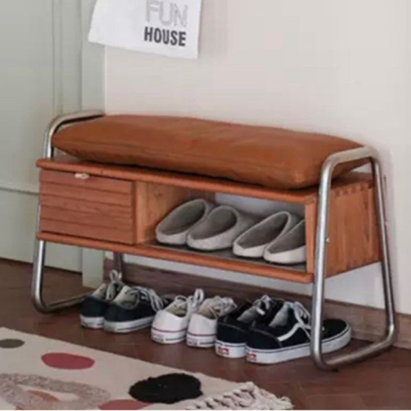 CHANNON Genuine Leather Bench