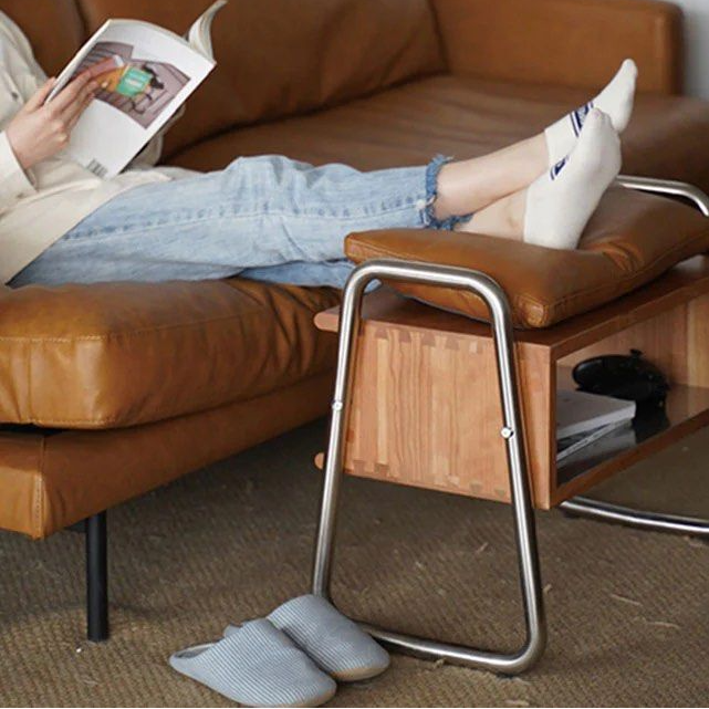 CHANNON Genuine Leather Bench