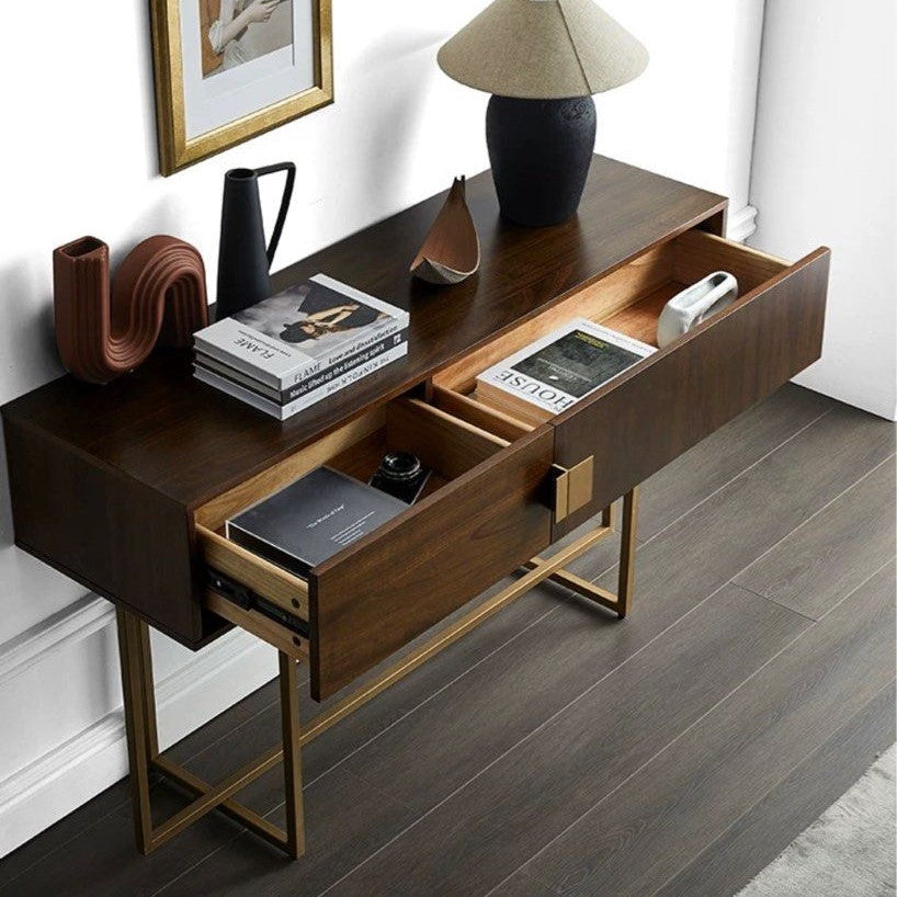 CALIX Walnut Console Table