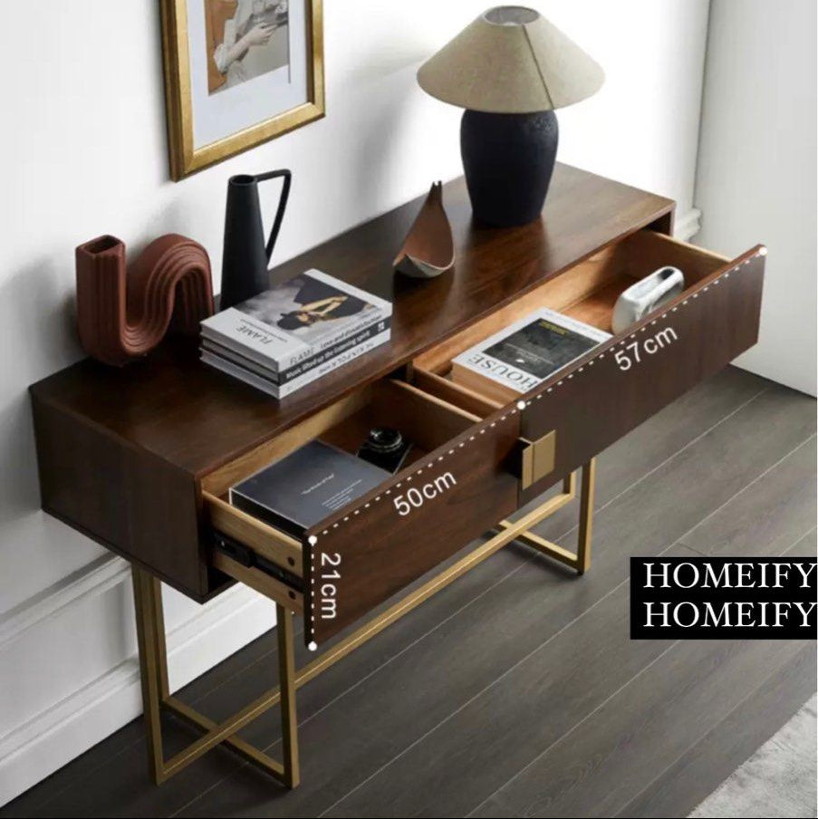 CALIX Walnut Console Table