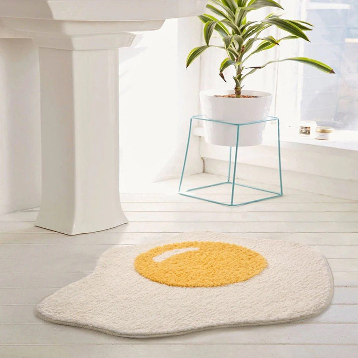 SUNNY SIDE UP Egg Bathroom Rug