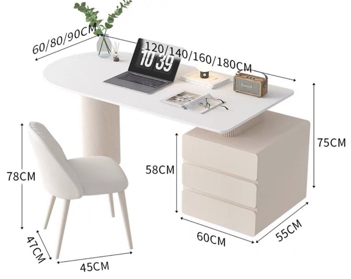 CASSIUS Minimalist Study Desk with Chair