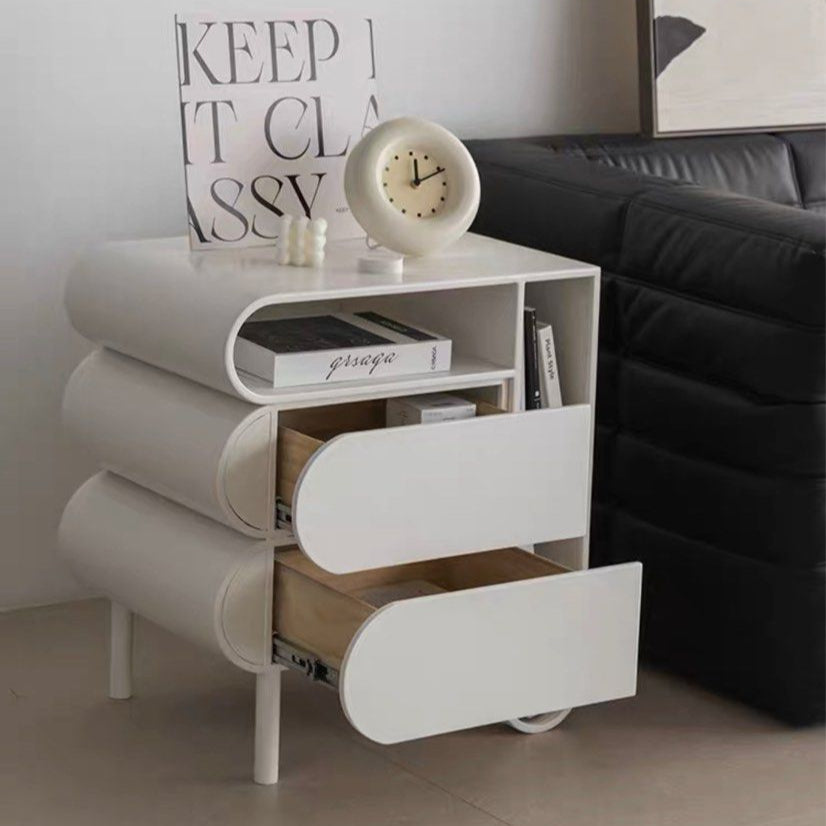 TOMI Modern Side Table With Drawers