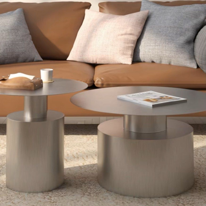 HENDRA Modern Stainless Steel Coffee Tables