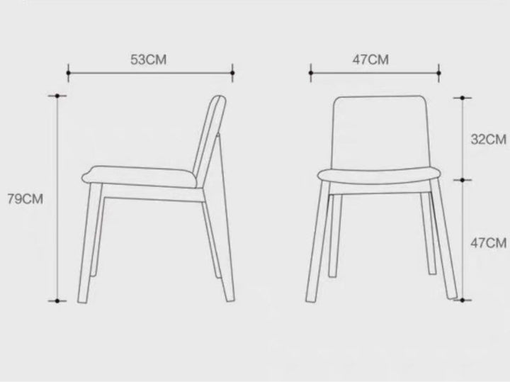 SUNRA Rustic Solid Wood Dining Chair