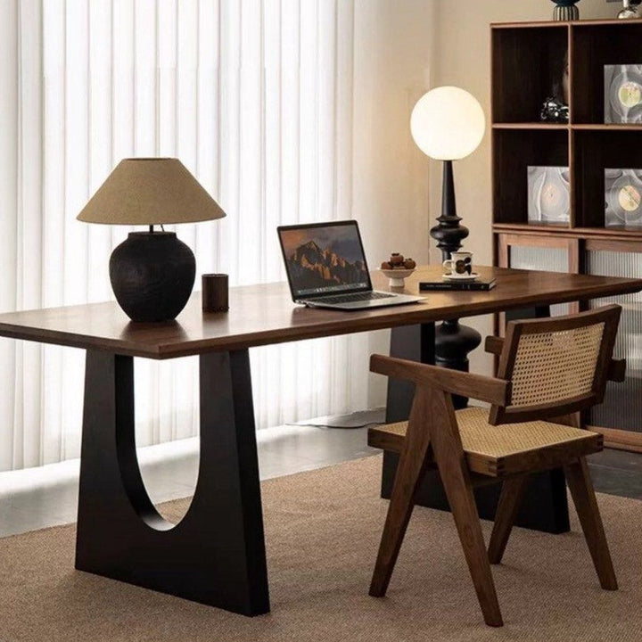 SILAS Japandi Solid Wood Study Table