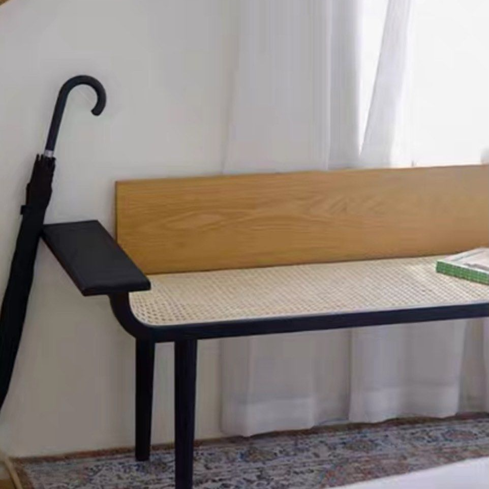 CASPIAN Japandi Rattan Bench