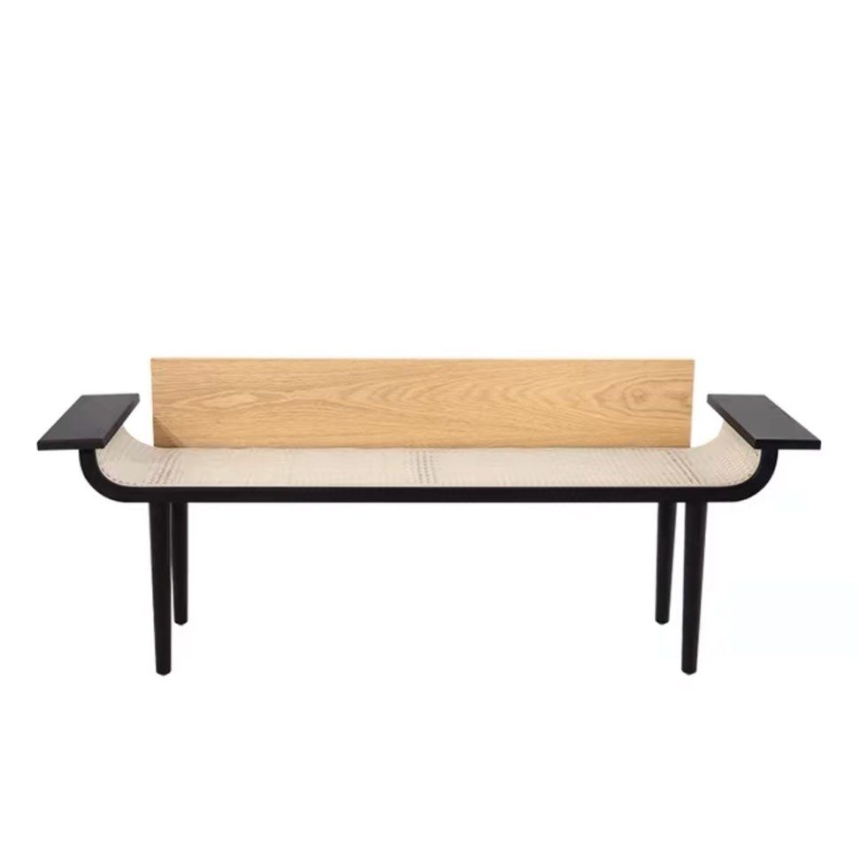 CASPIAN Japandi Rattan Bench