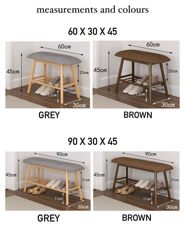 DAKARI Modern Shoe Rack With Bench